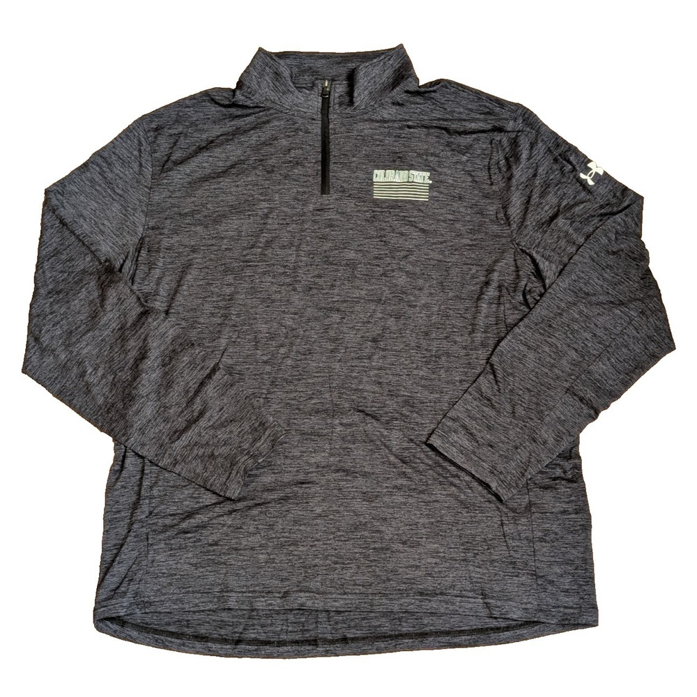 Colorado State CSU RAMs Under Armour Gray 1/4 Zip Pullover Men's X-LARGE NCAA